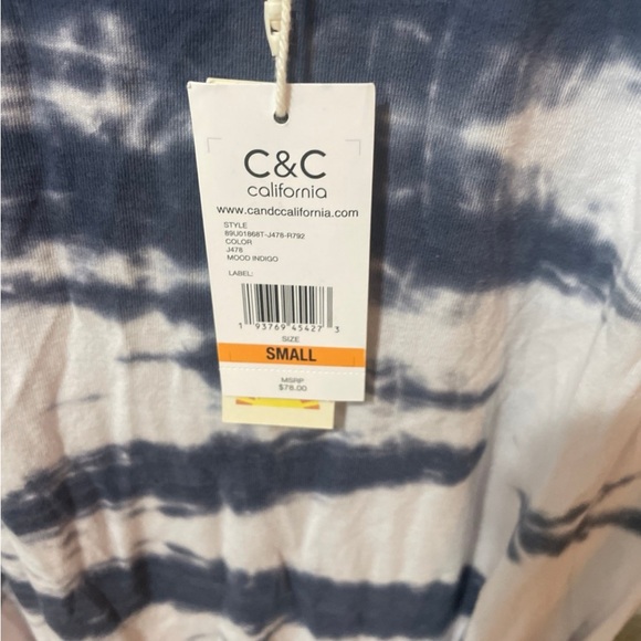 C&C California Finn muscle tye dye rshirt dress small NWT - Picture 4 of 6